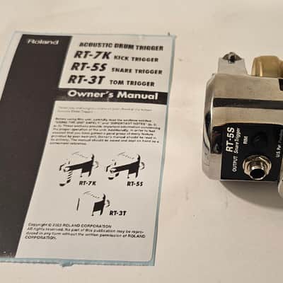 Roland RT-5S Snare Trigger Chrome w/ Manual Tested & Works image 1
