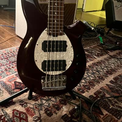 Ernie Ball Music Man Bongo 5 HH 2003 - 2009 - Rolls Burgundy image 2