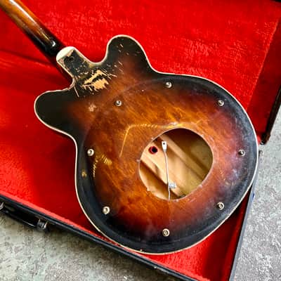 Gretsch 6072 Chet Atkins country gentleman bass guitar 1968 - Monkees original vintage USA project body and neck husk image 6