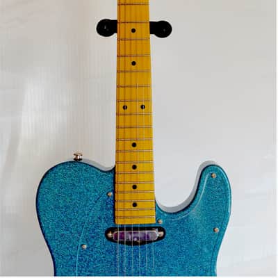 Leo Jaymz Elite Series "Popcaster" Electric Guitar - Sparkle Cyan Blue image 3