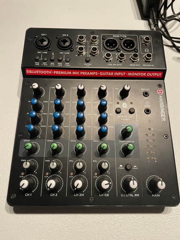 Harbinger LVL LV8 8-Channel Analog Mixer w/ Box Manual & Power Cable imagen 1
