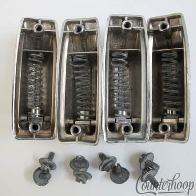 *Rogers 4x Beavertail Bass Drum Lugs Chrome Powertone Vintage 60s-70s Fullerton image 2