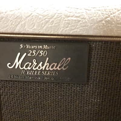 Marshall JCM25/50 "Silver Jubilee" Model 2555 2-Channel 100-Watt Guitar Amp Head and Cabinet 1987 - 1988 - Silver with Travel Cases image 8