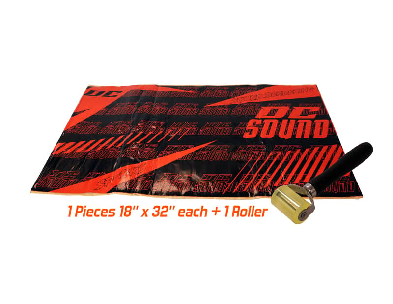DC Sound SP-BK1 1 Sheet 18" x 32" Sound Deadening Noise Insulation Vibration Dampening Material Bulk Kit +Roller image 1