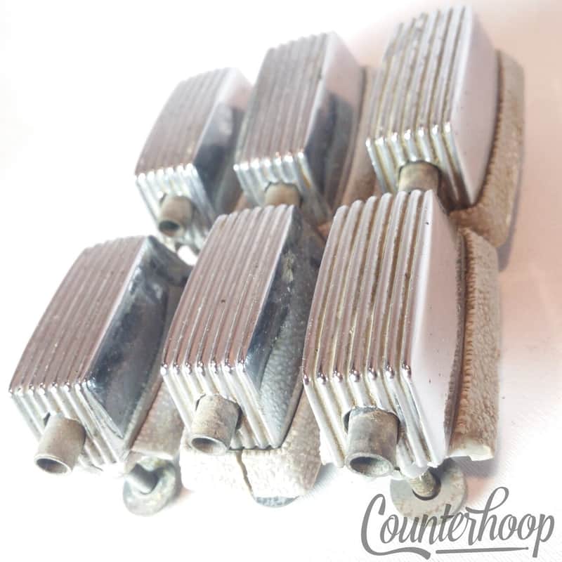 *Trixon 6x Tom/Bass/Floor Drum Lugs Telstar/Speedfire Chrome Germany Vintage 60s image 1