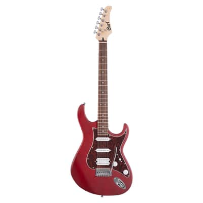 Cort G110 Double Cutaway Electric Guitar - Open Pore Black Cherry image 2