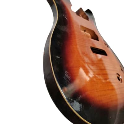 DIY SE Style Guitar Mahogany Body with tiger Maple Top in Tobacco Burst image 2