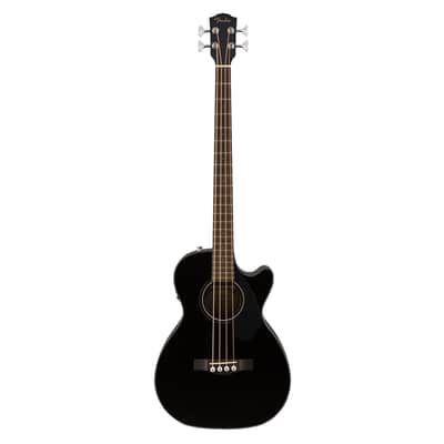 Fender CB-60SCE Acoustic/Electric Bass Guitar - Black w/ Laurel FB image 2
