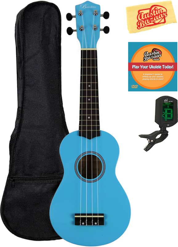 Barcelona Soprano Ukulele - Light Blue w/ Gig Bag image 1