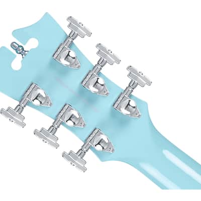 D'angelico Premier Mini DC w/ Stop-Bar Tailpiece - Sky Blue - B-Stock image 5