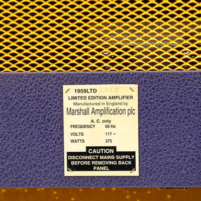 Marshall 1959LTD Super Lead 100W Head — 1994 Purple Jimi Hendrix Edition image 6