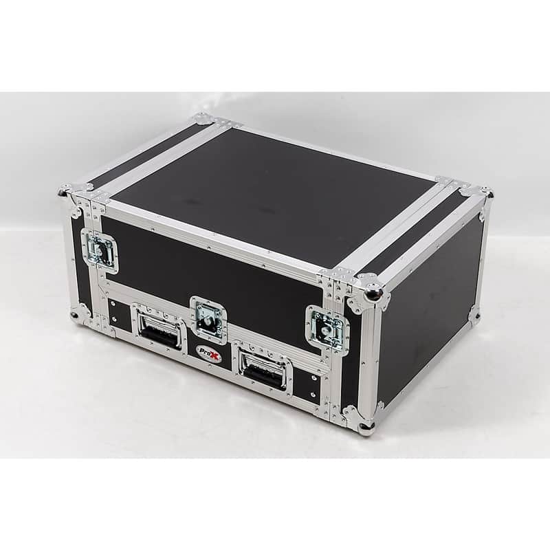 ProX 2U Rack x 13U Top Mixer DJ Combo Flight Case with Laptop Shelf Regular image 1
