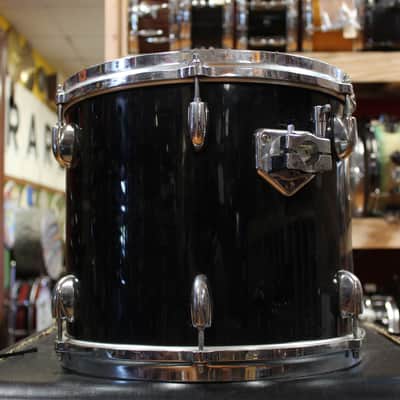 1980s Gretsch 11x13 Square Badge Tom in Black Nitron image 2