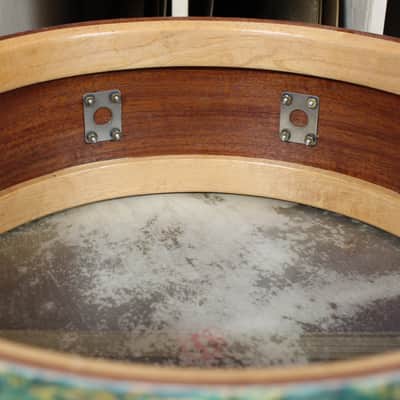 1930s Leedy 5x14 Professional Model Snare Drum in Rainbow Pearl image 9