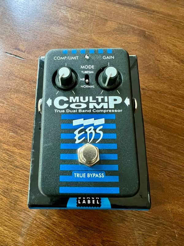 EBS MultiComp Studio Edition True Dual Band Compressor Pedal 2010s - Black/Blue image 1