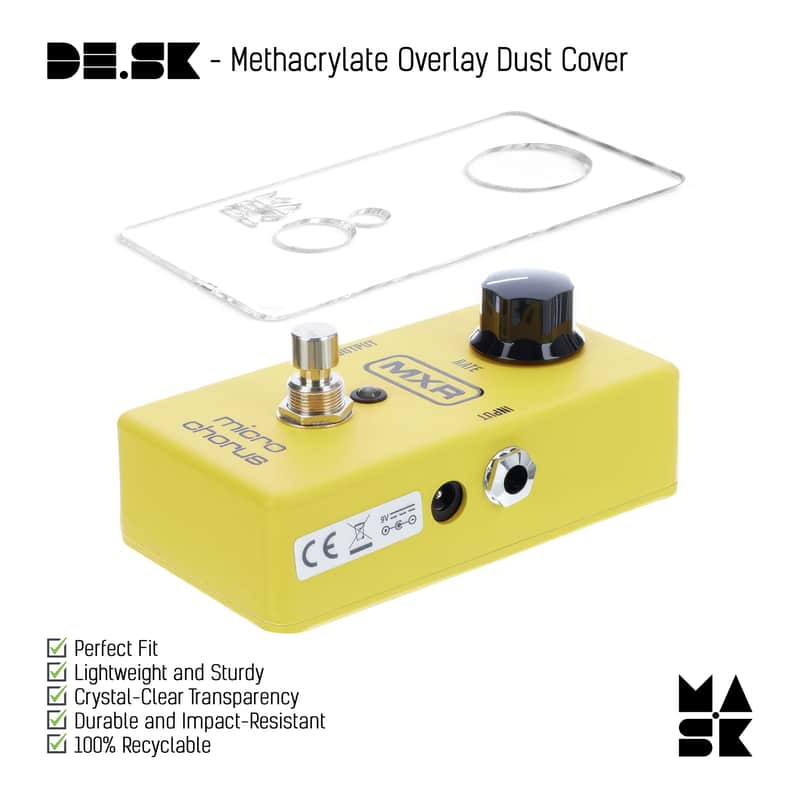 Protective Methacrylate Overlay Dust Cover for MXR M148 Micro Chorus image 1