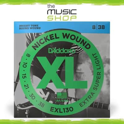 D'Addario XL 8-38 Extra Super Light Electric Guitar Strings - EXL130 image 1