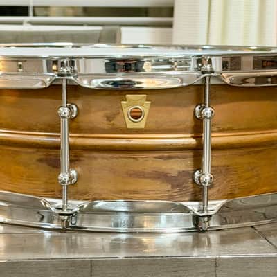 Ludwig Raw Copperphonic 5x14 snare drum - Raw Copper image 1