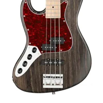 Sadowsky MetroLine 21-Fret Vintage P/J Bass-Swamp Ash Body-4 String-Nirvana Black Transparent Satin-Lefthand image 2