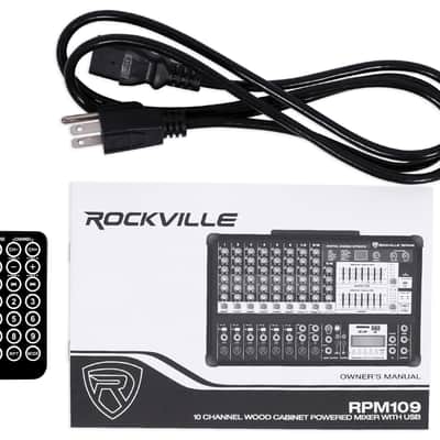 Rockville RPM109 12 Channel 4800w Powered Mixer, 7 Band EQ, Effects, USB, 48V image 20