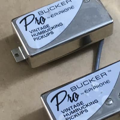 2 Vintage Pro-Bucker Epiphone USA Gibson Les Paul Humbucker Pickups Neck Bridge! image 5