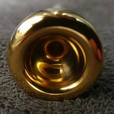 HOLTON cornet mouthpiece, silver and gold 24K plated image 6