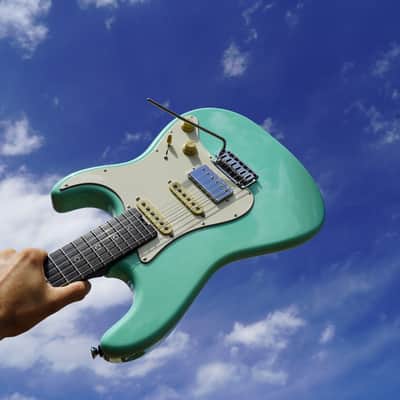 Schecter USA CUSTOM SHOP - Atomic Green Nick Johnston HSS 6-String Electric Guitar w/ Black Tweed Case (2023) image 1