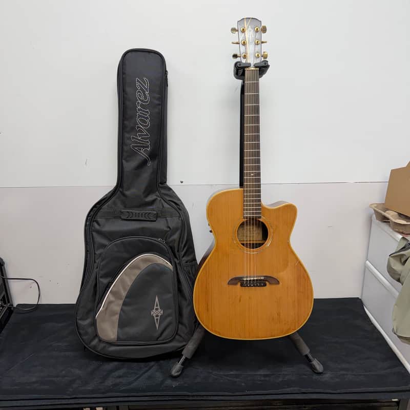 Vintage Alvarez by Kazuo Yairi DY-1 Acoustic Electric Guitar with Gig Bag Made in Japan 1990 image 1