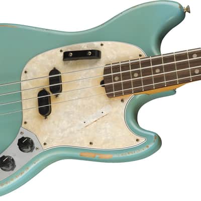 Fender JMJ Road Worn Mustang Bass Faded Daphne Blue Rosewood image 3