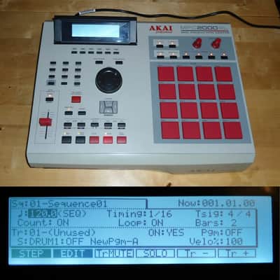 Custom Akai MPC 2000XL w/Red LEDs & PADs 1GB SCSI SD drive 32MB RAM