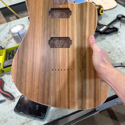 SHC - jazzmaster style - reclaimed cypress and walnut - reclaimed Americana image 3