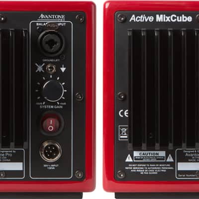 Avantone Pro MixCube Active 5.25" Powered Studio Monitor Pair, 10th Anniversary Red image 3