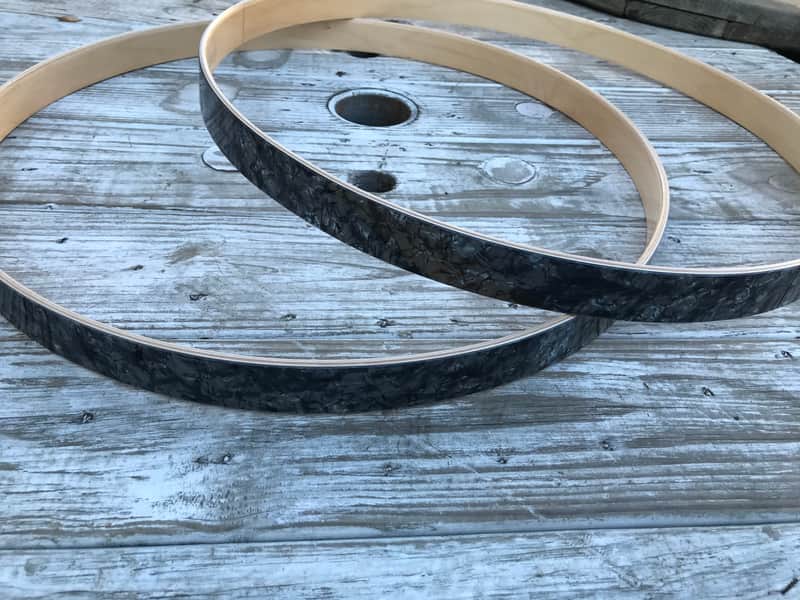 Westfall 22” Charcoal Marine Bass Drum Hoops image 1