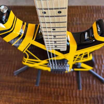 EVH Striped Series Electric Guitar 2021 Black with Yellow Stripes image 6
