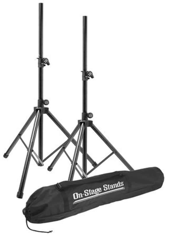 On Stage SSP7900 Aluminum Speaker Stand/Bag Pak image 1