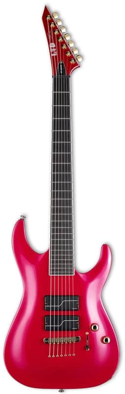 ESP LTD SC-607 BARITONE Magenta w/Case