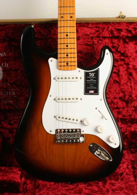 Fender 70th Anniversary American Vintage II 1954 Stratocaster Maple Fingerboard 2-Color Sunburst V704218 image 1