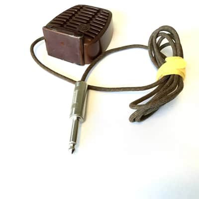 November 1950 Shure CX-80 Brown Finish Vintage HiZ Crystal Microphone- Strong Shure 99B129 Crystal- Harmonica Mic image 5