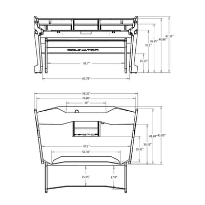 studio desk Dominator Series Workstation 2020's - Black High Gloss image 14