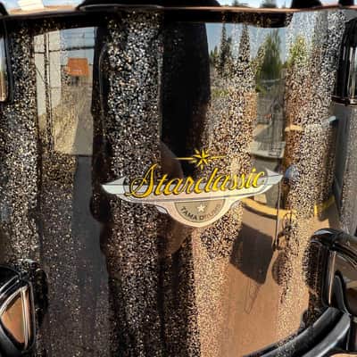 ~WOW!~ TAMA MA42TZBNSBCS Starclassic Maple 4-Piece 10/12/16/22 Drum Kit Set in Black Clouds & Silver Linings Gloss Lacquer with Black Nickel Hardware image 2
