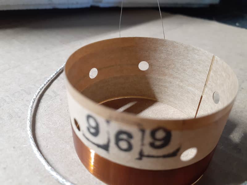 CELESTION VOICE COIL 1.75" I.D. 8 OHM NOMEX PAPER FORMER TONALITY MONSTERS VC45N8 INCLUDES LITZ WIRE image 1