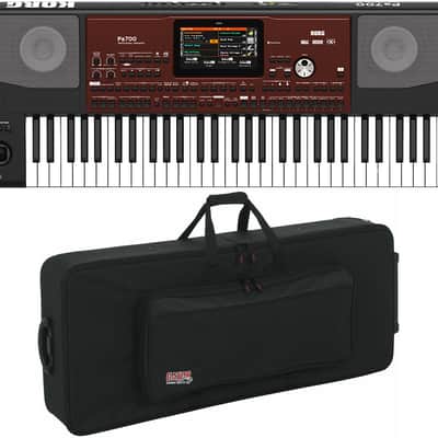 Korg PA700 61-key Arranger Workstation w/ 370+ Music Styles, 1,700+ Sounds + Gator GK-61