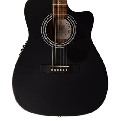 Berkeley ELEMENTARY-EQ-BKS Concert Cutaway Acoustic-Electric Guitar image 3
