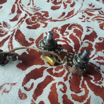 1958 set Fender Duo Sonic Precision Telecaster Musicmaster guitar bass pots harness jack image 1