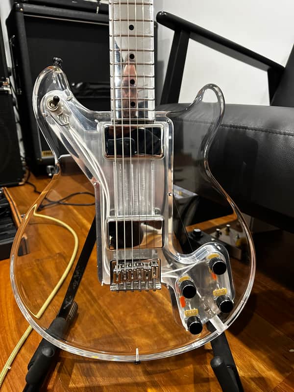 Electrical Guitar Company Aaron Turner Signature Baritone Guitar (2018) – Transparent Acrylic – 27.5” – Drop A# – w/ Original Case 2018 - Acrylic image 1
