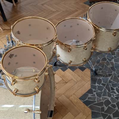 Rare Mapex Orion 22/10/12/14/16 Drumset gold hardware image 8