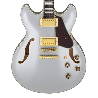 Used Ibanez AS73GMSF AS Artcore Semi-Hollow Guitar - Moonstone Silver Flat image 1