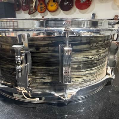 Ludwig Jazz Festival Ringo Snare Drum 1966 - Black Oyster Pearl an ultra rare 14" x 5" original & super clean ! image 4