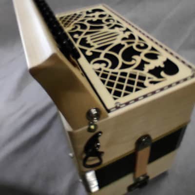 Castagnari Niko G/C Diatonic Accordion, MM, Black Buttons, Maple Wood, Made in Italy image 12