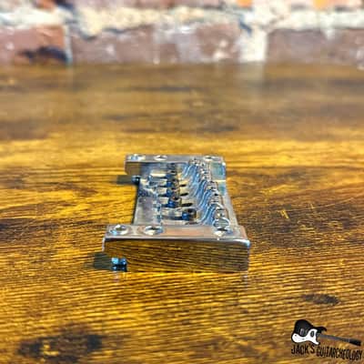 Japanese or Korean Tremolo Bridge Plate & Saddles (1980s - Nickel) image 4